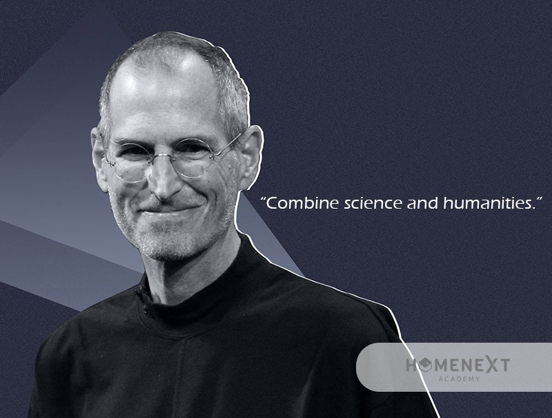 kết hợp nhân văn và khoa học là một phần trong phong cách lãnh đạo của Steve Jobs