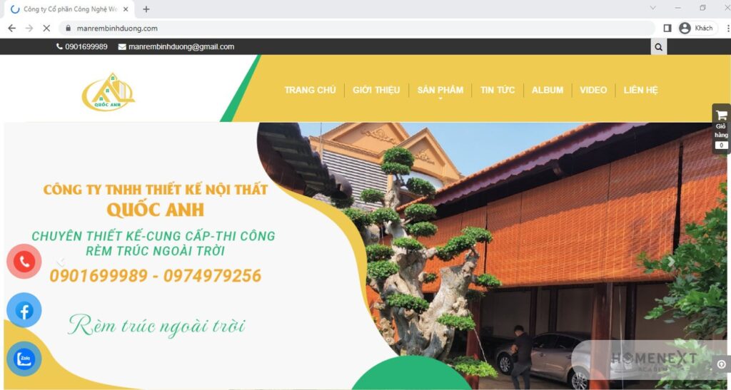 website Nội thất Quốc Anh