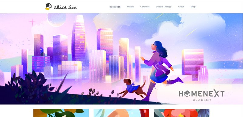 thiết kế website hiện đại: Tranh minh hoạ tuỳ chỉnh của Alice Lee