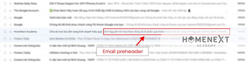 Email preheader