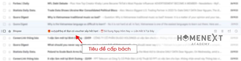 Cách Viết Tiêu Đề Email Marketing dạng cấp bách